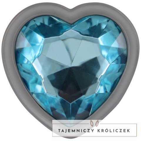 Intense Metalowy Korek Anatomiczny M Niebieskie Serce 8 cm INTENSE