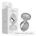 Intense Metalowy korek analny L srebrny kryształ aluminium INTENSE