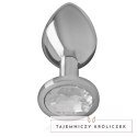 Intense Metalowy korek analny L srebrny kryształ aluminium INTENSE