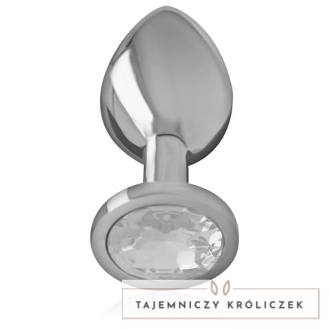 Intense Metalowy korek analny L srebrny kryształ aluminium INTENSE