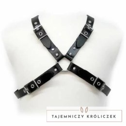 LEATHER BODY uprząż męska czarna regulowana z klamrami S-XL LEATHER BODY
