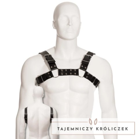 LEATHER BODY uprząż skorzana regulowana dla mężczyzn czarna S-XL LEATHER BODY