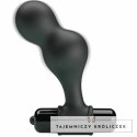 MR PLAY Czarny silikonowy wibrator analny 10 trybow, kompaktowy MR PLAY
