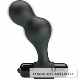 MR PLAY Czarny silikonowy wibrator analny 10 trybow, kompaktowy MR PLAY