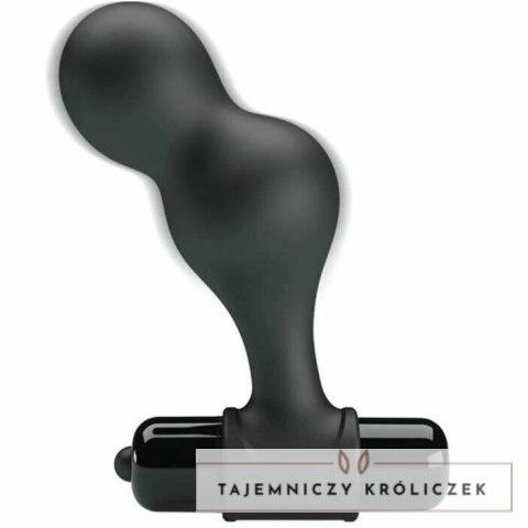 MR PLAY Czarny silikonowy wibrator analny 10 trybow, kompaktowy MR PLAY