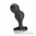 MR PLAY Czarny silikonowy wibrator analny 10 trybow, kompaktowy MR PLAY