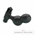 MR PLAY Czarny silikonowy wibrator analny 10 trybow, kompaktowy MR PLAY
