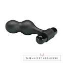 MR PLAY Czarny silikonowy wibrator analny 10 trybow, kompaktowy MR PLAY