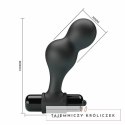 MR PLAY Czarny silikonowy wibrator analny 10 trybow, kompaktowy MR PLAY