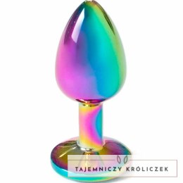 Secret Play Rainbow Metalowy wtyk intymny mały 7 cm dekoracyjny kryształ SECRETPLAY