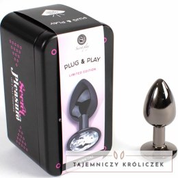 Secretplay Metalowy Korek Anatomiczny Mały 7cm Brązowy z Dekorem SECRETPLAY