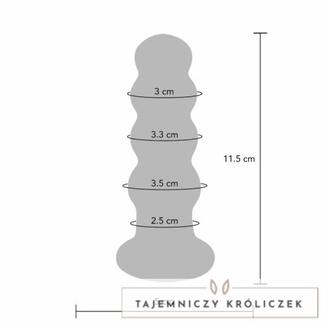 TOYJOY Radiant Glass korek intymny szklany z funkcją wibracji 5 trybow TOYJOY