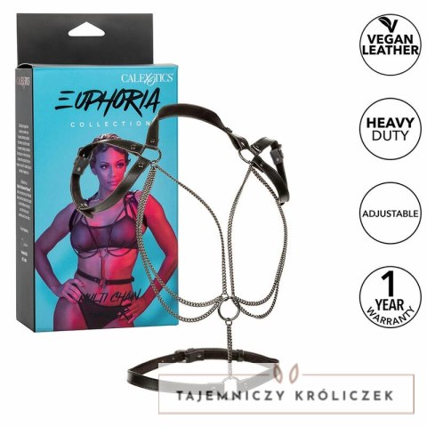 CalExotics Euphoria Halter Uprząż Multichain Premium Vegan Leather CALEXOTICS
