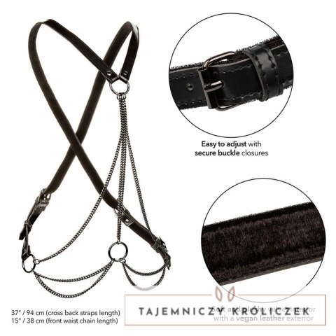 CalExotics Euphoria MultiChain Harness - uprząż premium z łańcuchami, czarna CALEXOTICS