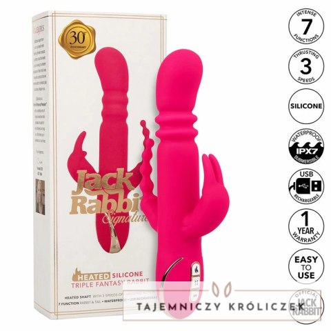 CalExotics Jack Rabbit Triple Fantasy Pink - system podgrzewania, 3 strefy CALEXOTICS