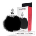Darkness Korek z ogonem czarny 7 cm - silikonowy akcesorium dekoracyjne DARKNESS