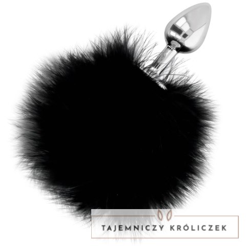 Darkness Korek z ogonem czarny 7 cm - silikonowy akcesorium dekoracyjne DARKNESS