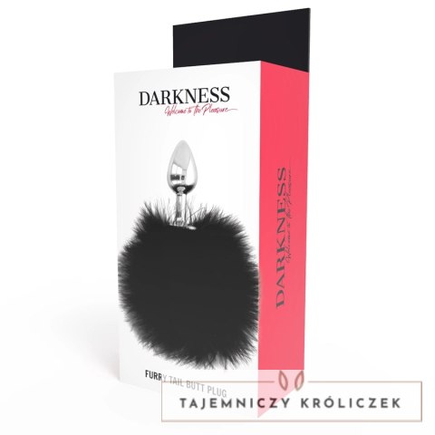 Darkness Korek z ogonem czarny 7 cm - silikonowy akcesorium dekoracyjne DARKNESS