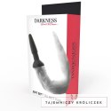Darkness silikonowy korek z szarym futrzanym ogonem 12 cm DARKNESS