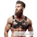 Fetish Submissive Attitude Bulldog - uprząż neoprenowa z zamkami, regulowana, czarna FETISH SUBMISSIVE