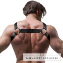 Fetish Submissive Attitude Bulldog - uprząż neoprenowa z zamkami, regulowana, czarna FETISH SUBMISSIVE