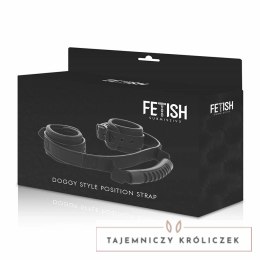 Fetish Submissive Kajdanki neoprenowe z uchwytem, regulowane, czarne FETISH SUBMISSIVE