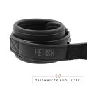 Fetish Submissive Kajdanki neoprenowe z uchwytem, regulowane, czarne FETISH SUBMISSIVE