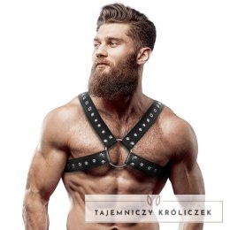 Fetish Submissive Uprząż męska na klatkę piersiową z ekoskory, regulowana FETISH SUBMISSIVE