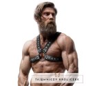 Fetish Submissive Uprząż męska na klatkę piersiową z ekoskory, regulowana FETISH SUBMISSIVE