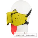 OHMAMA Fetish - Kaganiec maska anatomiczna żołta, pasek regulowany OHMAMA
