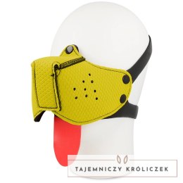 OHMAMA Fetish - Kaganiec maska anatomiczna żołta, pasek regulowany OHMAMA