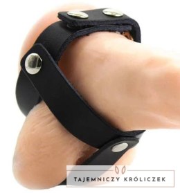 OHMAMA Fetish - anatomiczna skorzana klatka z metalowymi detalami 6,5 cm OHMAMA