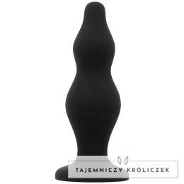 OHMAMA Korek z silikonu medycznego 12 cm z przyssawką czarny OHMAMA