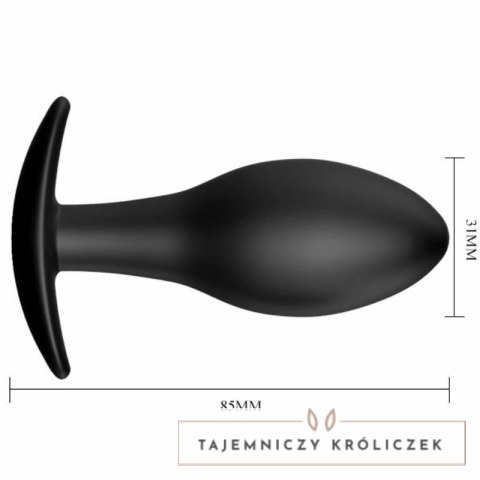 Pretty Love Korek anatomiczny silikonowy kotwica 8,5 cm czarny PRETTY LOVE