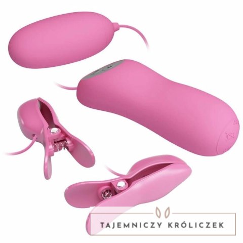 Pretty Love Peseta - zestaw z wibracjami i funkcją elektro, rożowy PRETTY LOVE