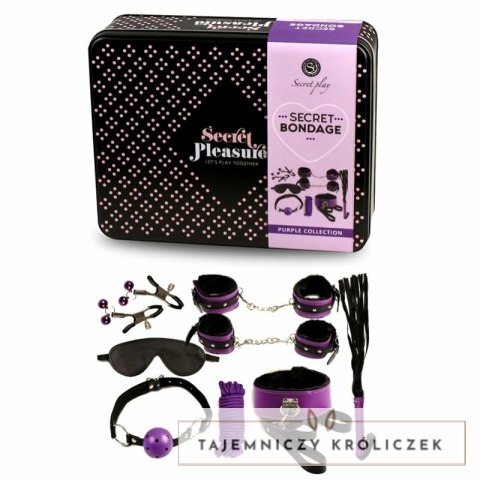 Secret Play Zestaw akcesoriow Bondage 8 elementow fioletowo-czarny SECRETPLAY