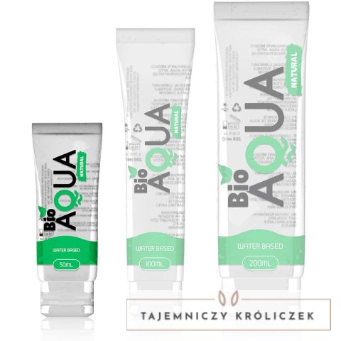 BIOAQUA Naturalny Żel Intymny na Bazie Wody 50 ml - Bezbarwny i Bezzapachowy BIOAQUA