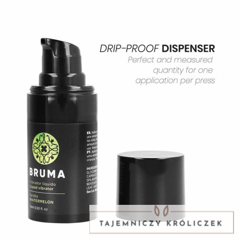 BRUMA Ultra-Gładki Żel Intymny w Płynie Arbuz 15 ml - kompaktowy BRUMA