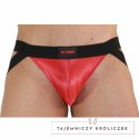 BURN 010 Jockstrap czerwony/czarny L - designerski pas biodrowy BURN