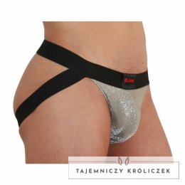 BURN Jock 001 pas biodrowy XL błyszczący beżowo-czarny BURN