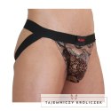 BURN Jock Snake Czarny XL - stylowy pas biodrowy z elastycznym materiałem BURN
