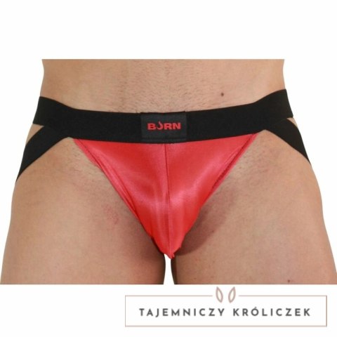 BURN Jockstraps 010 XL czerwono-czarne - stylowy pas biodrowy BURN