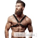 Fetish Submissive Attitude Uprząż męska z eko-skory na klatkę piersiową FETISH SUBMISSIVE