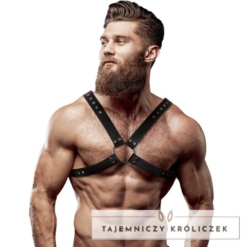 Fetish Submissive Attitude Uprząż męska z eko-skory na klatkę piersiową FETISH SUBMISSIVE