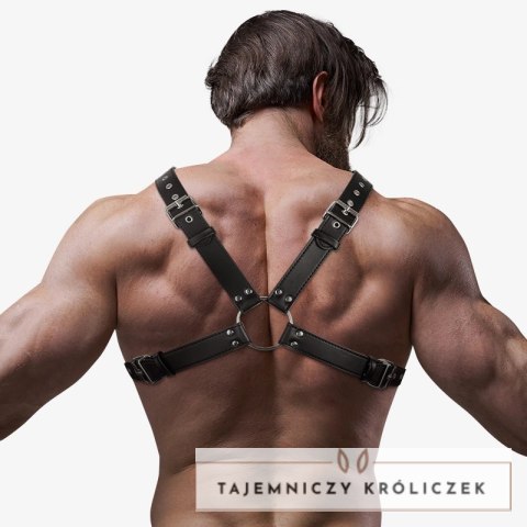 Fetish Submissive Attitude Uprząż męska z eko-skory na klatkę piersiową FETISH SUBMISSIVE