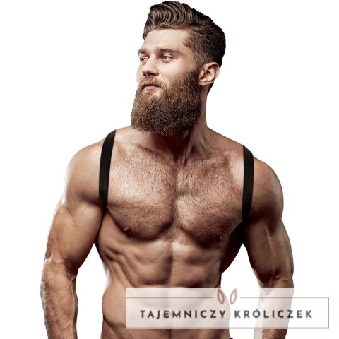 Fetish Submissive Attitude uprząż męska z eko-skory, regulowana, czarna FETISH SUBMISSIVE