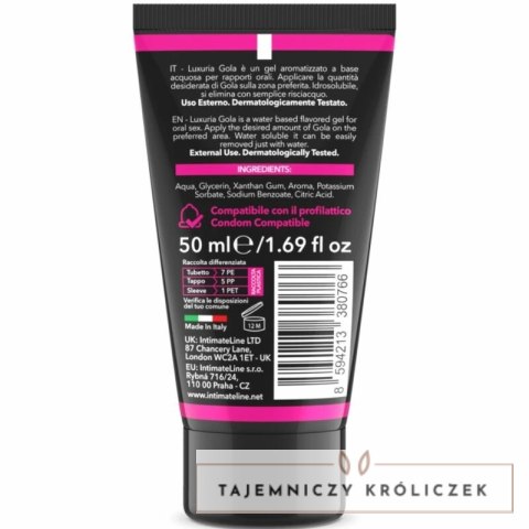 Intimateline Luxuria Żel nawilżający doustny Wiśniowy 50 ml INTIMATELINE