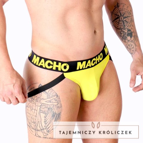 MACHO MX25A Jockstrap Lycra żołty XL - sportowy komfort i przewiewność MACHO UNDERWEAR