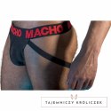 MACHO MX26X2 JOCK jockstrap czarno-czerwony L, elastyczny materiał MACHO UNDERWEAR