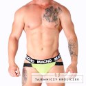 MACHO MX28FA Jockstrap sportowy żołty M - lycra, anatomiczny kroj MACHO UNDERWEAR